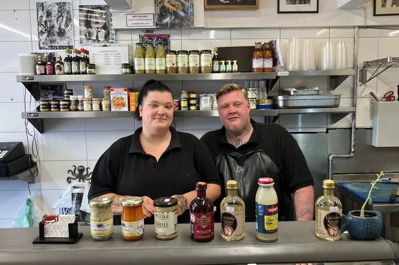 Chelsea Smith, 28, and Alan Marshall in Barnes Fish Shop say locals love the area