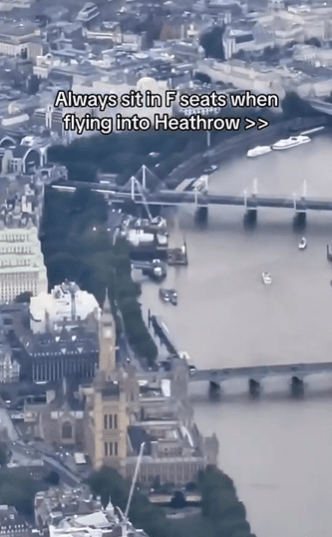 The video showed views of the houses of parliament and other landmarks