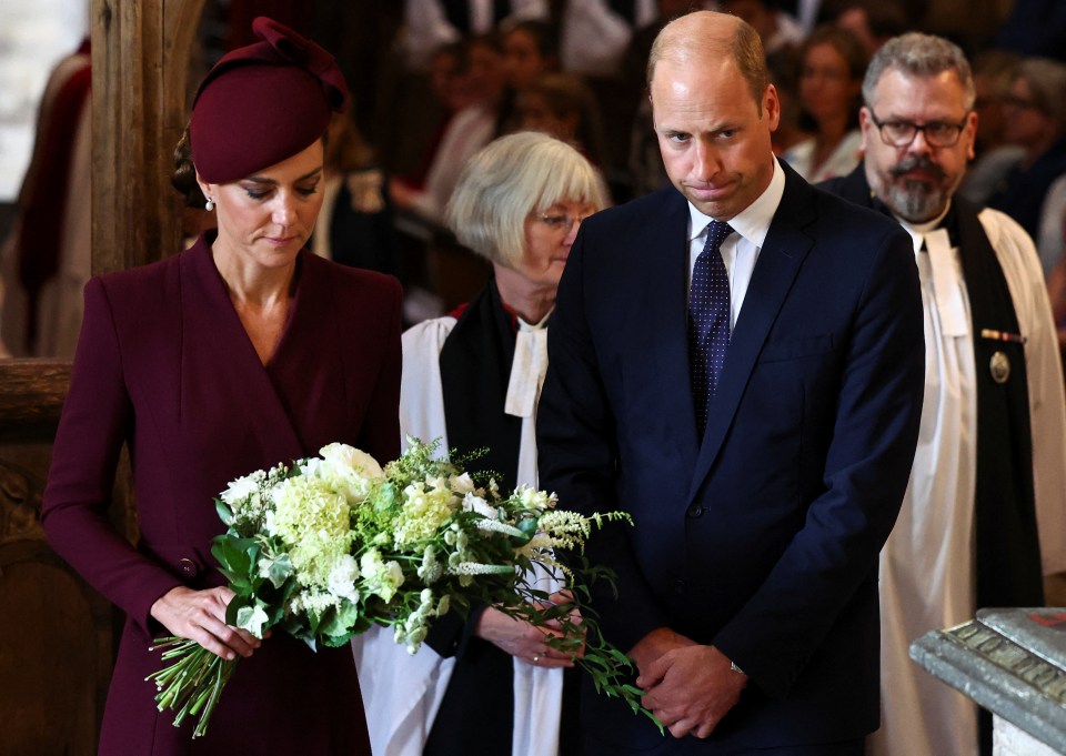 They looked solemn once they entered the church