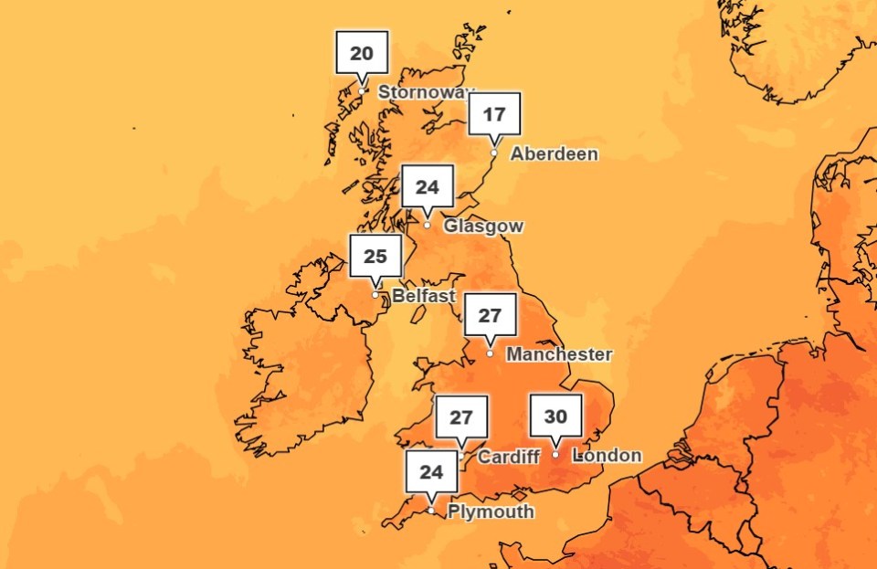 The Met Office is predicting a heatwave in parts of the UK