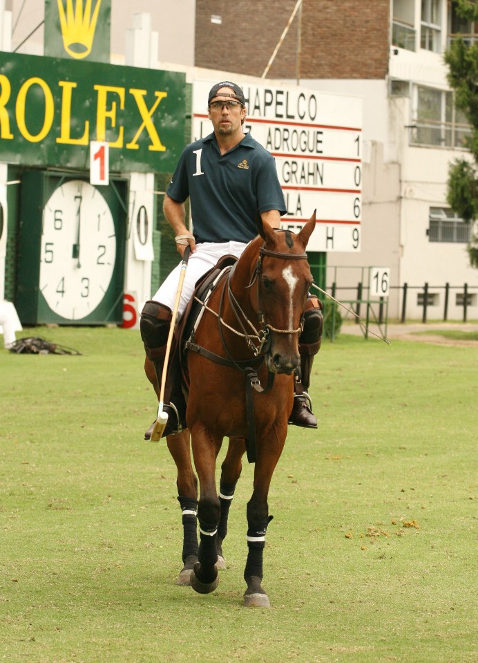 He has begun playing polo