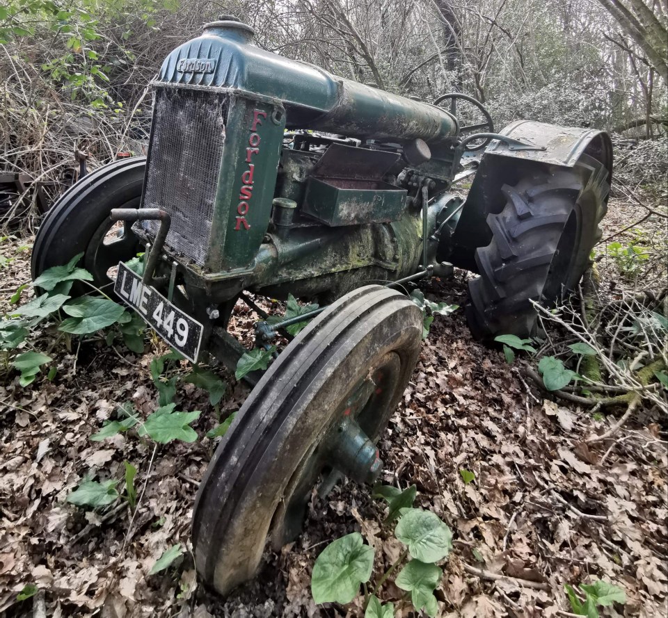 A small tractor is another unusual addition to the collection