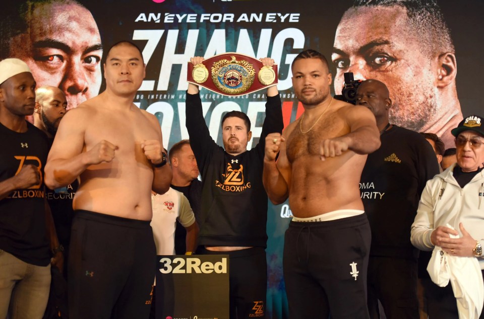 Zhilei Zhang has still weighed in at six pounds more than Joe Joyce