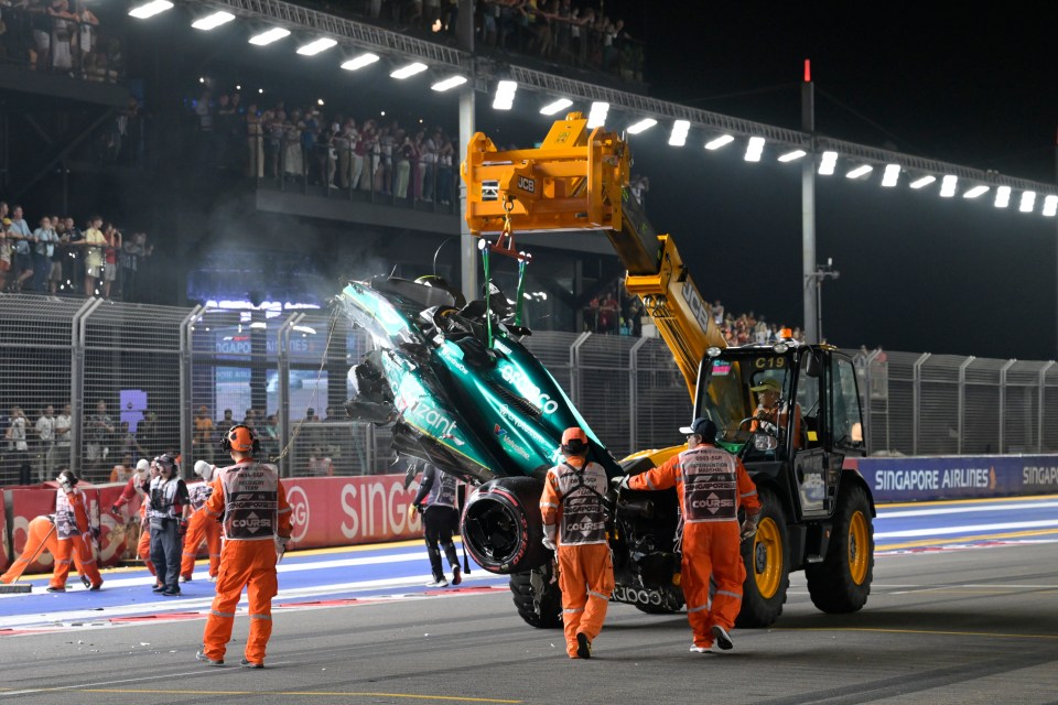 Stroll's car was removed and qualifying was delayed by 34 minutes