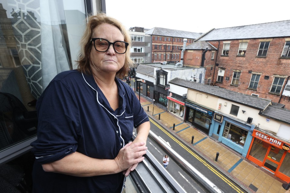 Gran-of-five Lynne Oakley's flat overlooks Carver Street and she says she lives 'in despair'