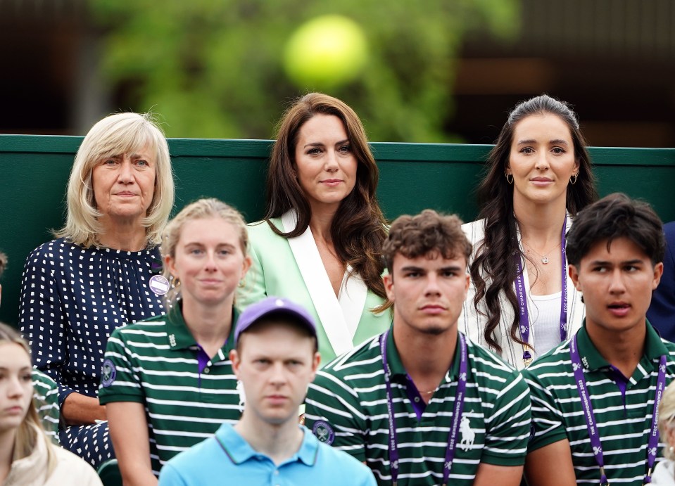 Robson sat next to the Princess of Wales at Wimbledon