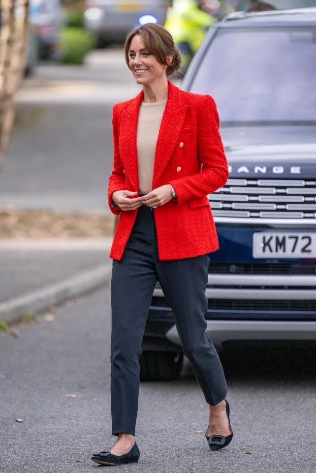 Princess of Wales looked chic as she arrived in a red Zara jacket