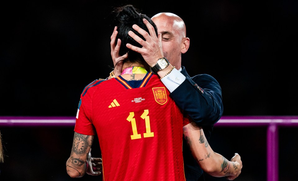 Former Spanish Football Federation president Luis Rubiales has resigned after kissing Hermoso after the team's World Cup win