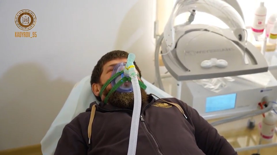 Kadyrov formerly tested new medical equipment at a hospital in Chechnya in 2021