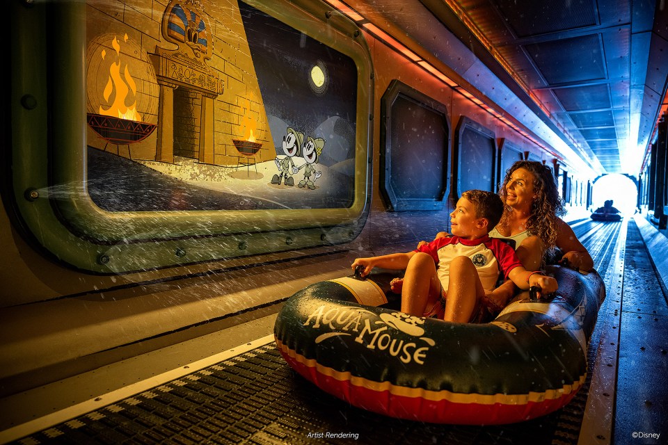 AquaMouse: Curse of the Golden Egg ride will be suspended above the upper decks