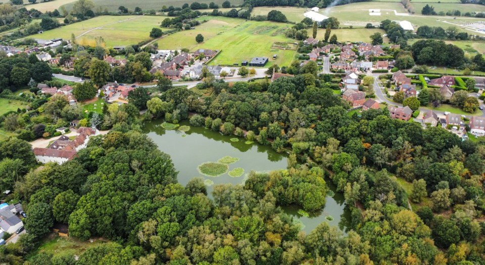 The pond was just 200 yards from her home