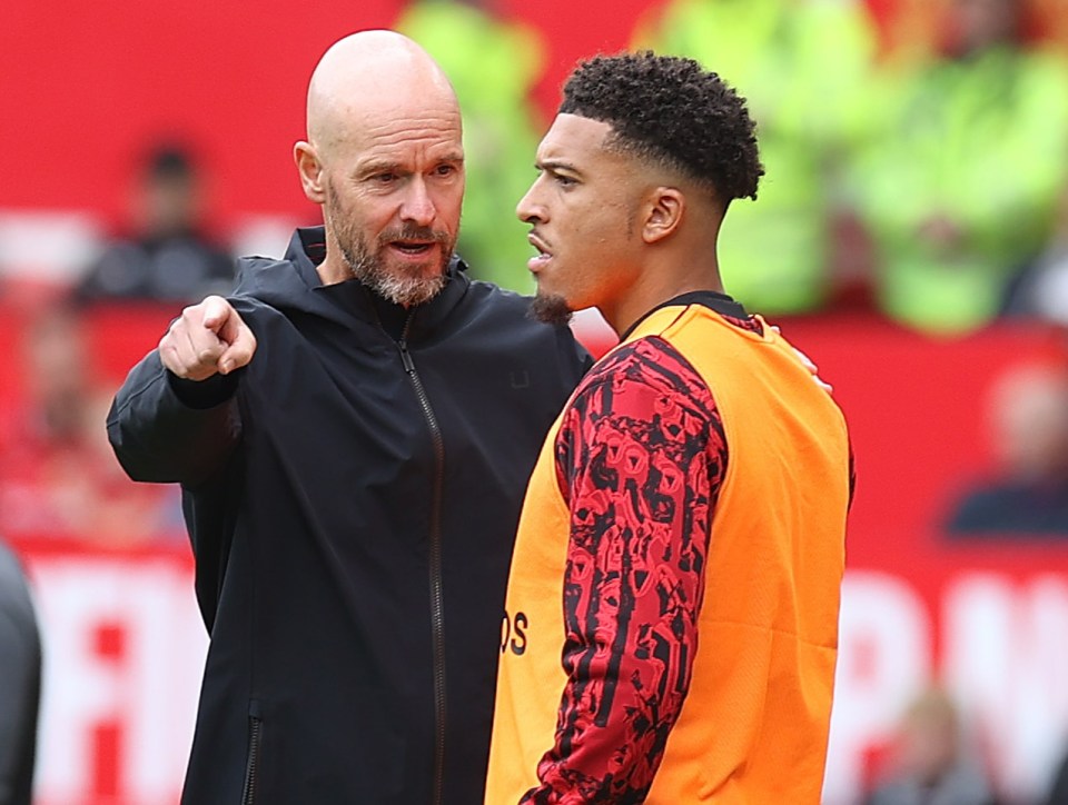 Sancho and Erik ten Hag have engaged in an astonishing spat