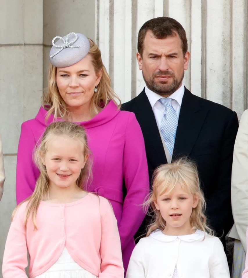 Savannah Phillips (bottom left) seen here with sister Isla (bottom right) and her mum and dad, Autumn and Peter Phillips