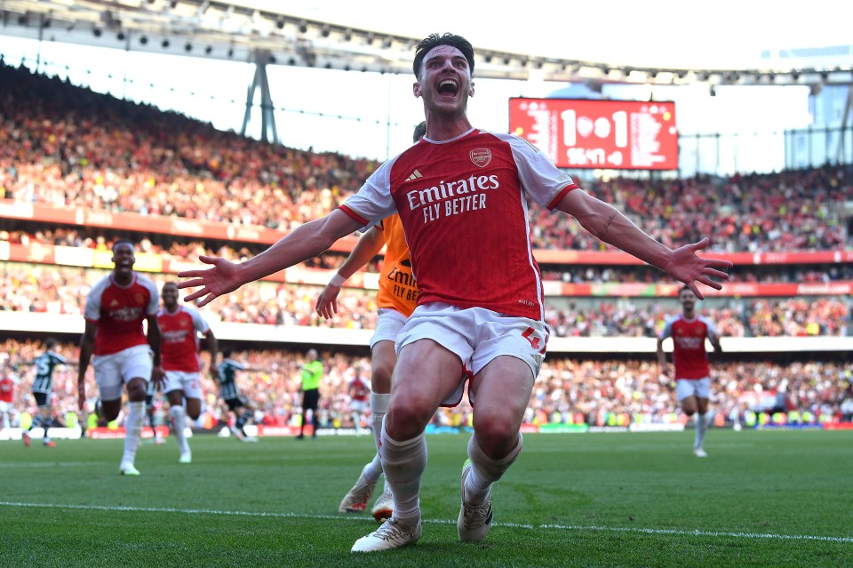 Declan Rice became Arsenal's hero against Manchester United