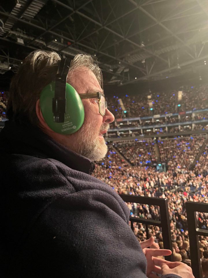 Derek Draper at Elton John's Farewell Yellow Brick Road concert at London's O2 Arena last year