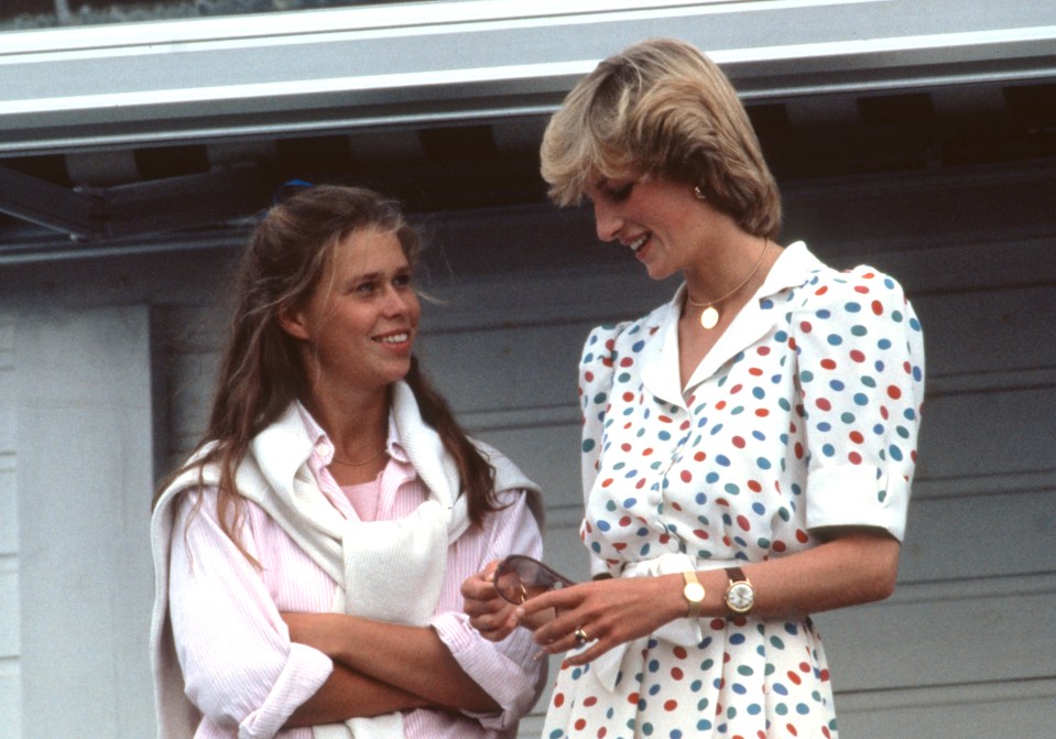 Lady Sarah is seen chatting with the late Princess Diana