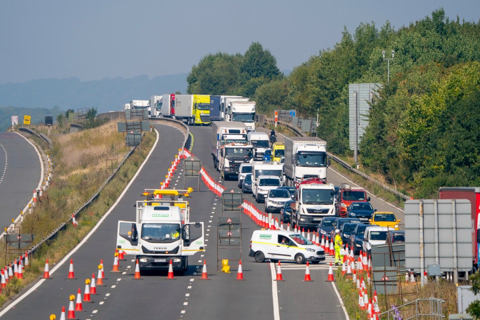 The M20 has been part-closed for extra security checks