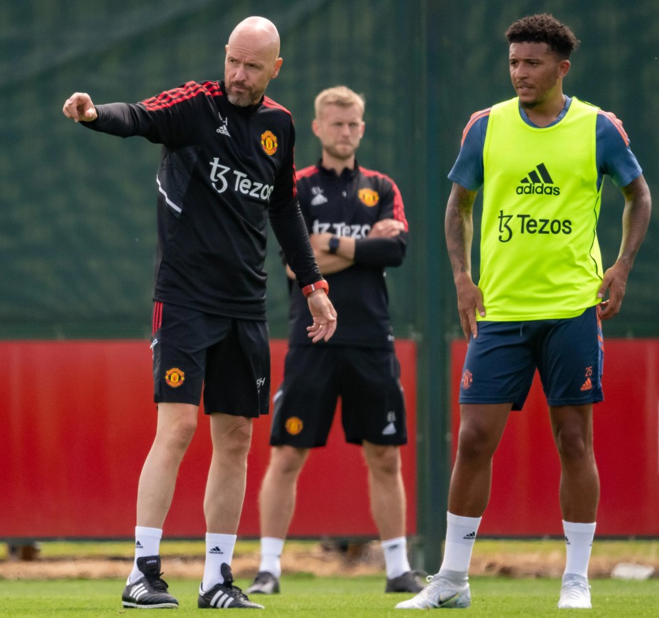 Jadon Sancho has had a public spat with Manchester United boss Erik ten Hag