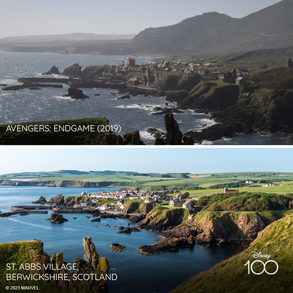 St Abbs Village in Berwickshire inspired a fictional village in Avengers: Endgame