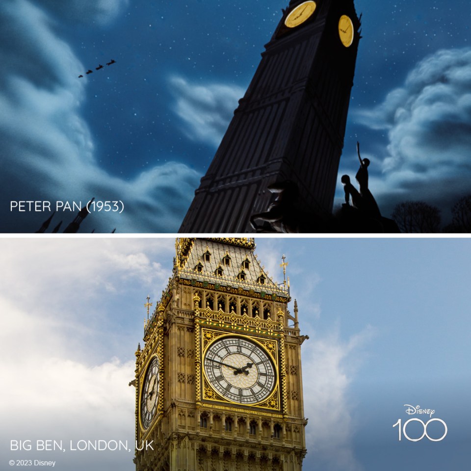 Big Ben features in an iconic scene from Disney's Peter Pan