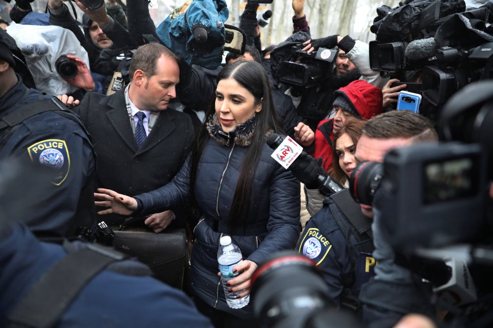 Like a movie star: Emma departs the court after her husband was sentenced to life in prison in 2019