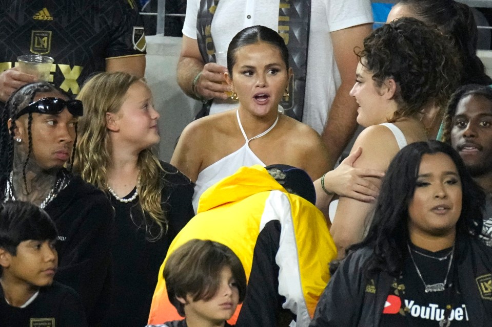 Selena Gomez was among the other stars at the game