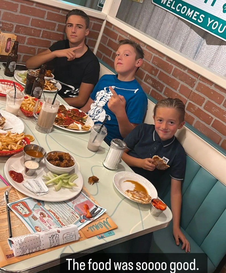 The kids enjoyed tucking into the food during their big day out