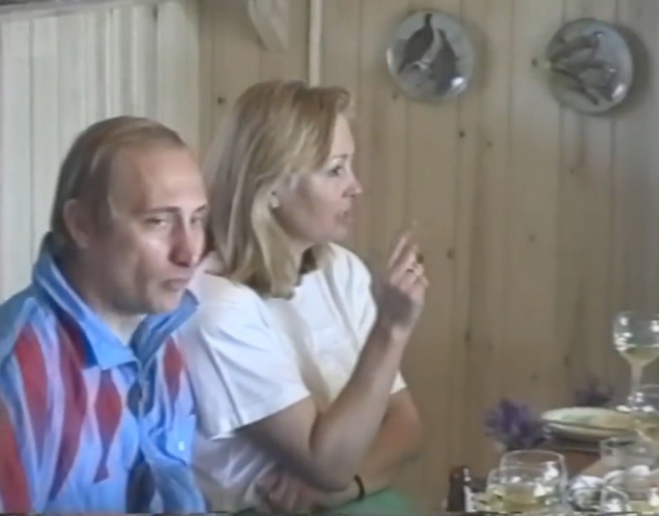 Putin was seen chomping down on food on the trip to Finland