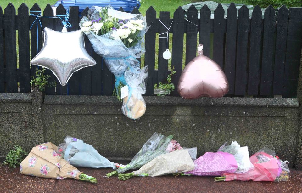 Tributes were left at the scene at the time of Layton's death