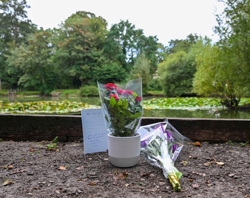 Floral tributes were left at the scene on Tuesday morning