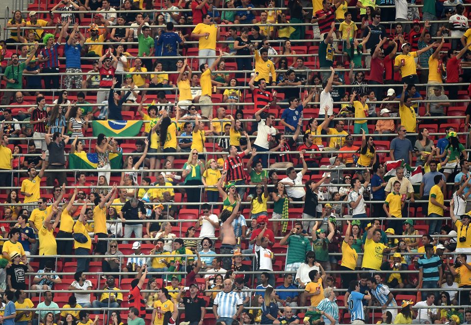 The ground was packed to the rafters when Argentina and Belgium faced off in the World Cup group stage