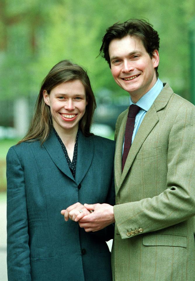 Lady Sarah with her future husband in 1994