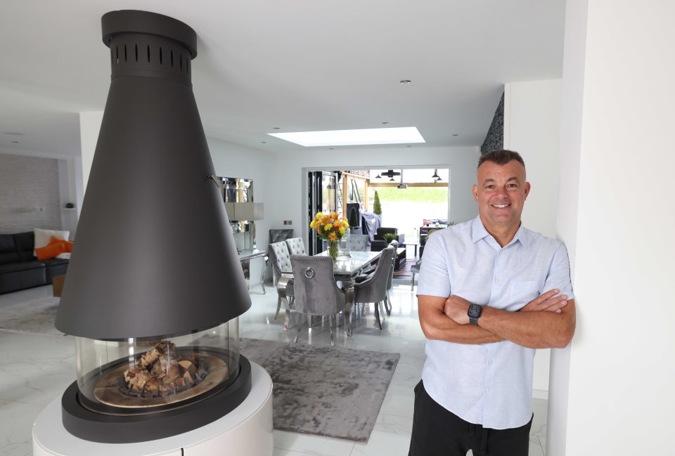 Gareth said one of his favourite features of the 6,00 sq ft house is 'a remote-controlled system which runs my lights, curtains, music and ceiling speakers all from my phone'