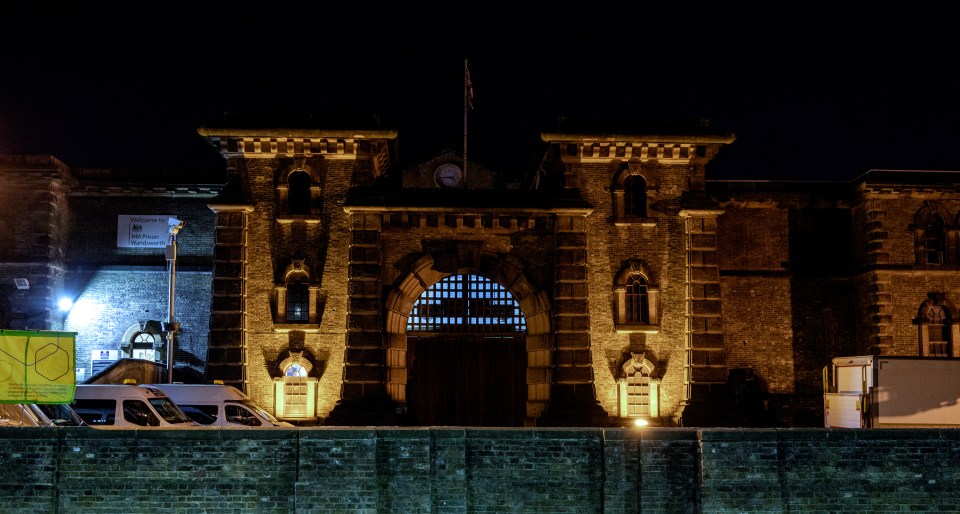 Wandsworth Prison tonight after the stabbing