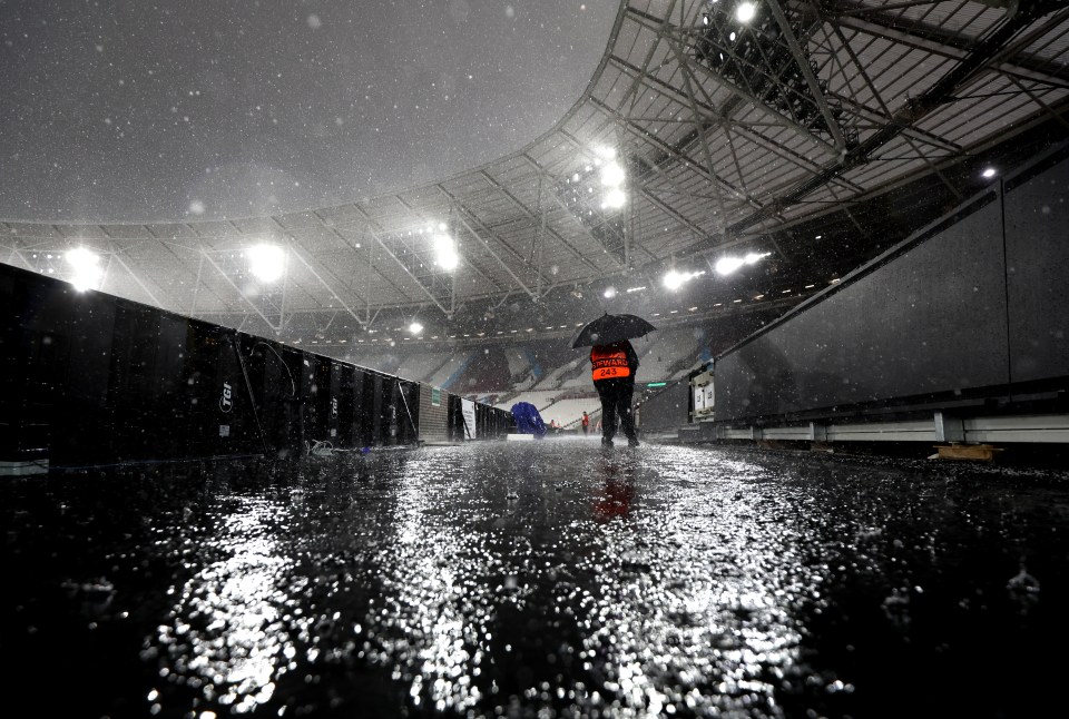 The weather put a dampener on West Ham's Europa League clash with TSC Backa Topola