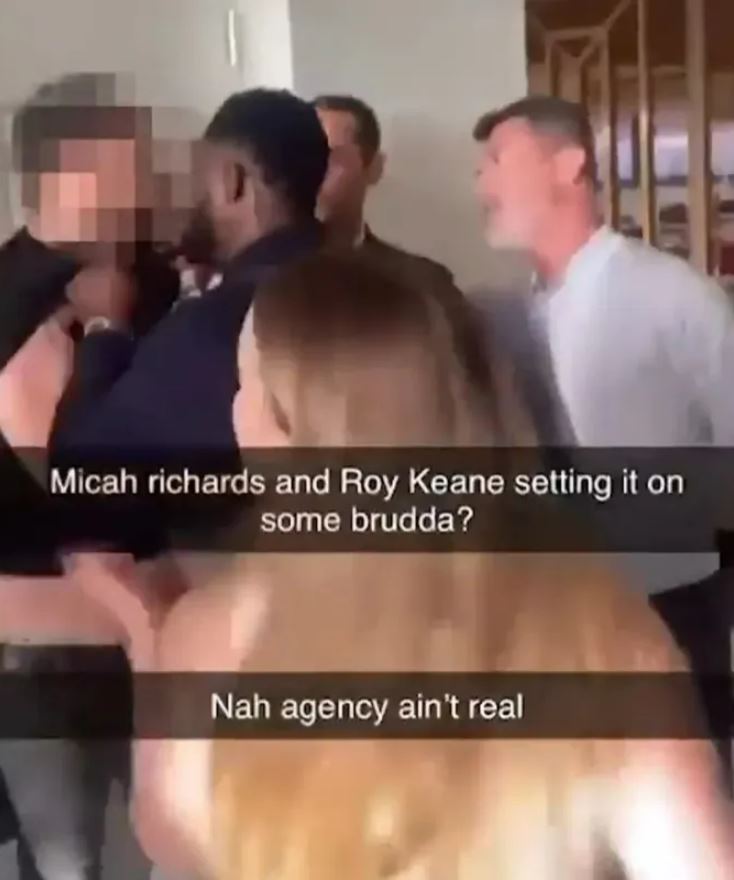 Keane was allegedly confronted before Richards stepped in