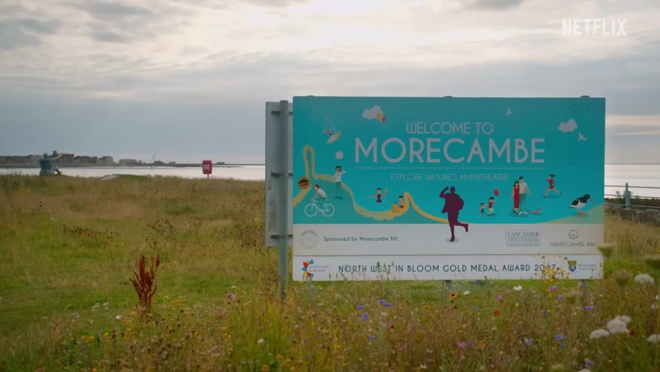 Morecambe features prominently in the Netflix series