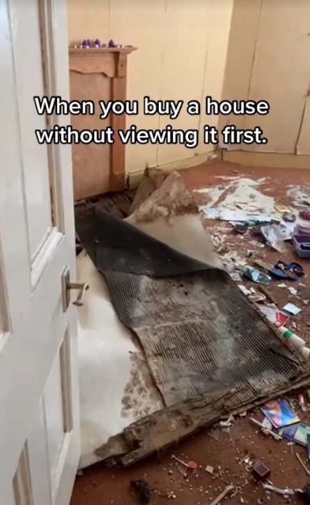 On a TikTok video she revealed the horrible state of the property