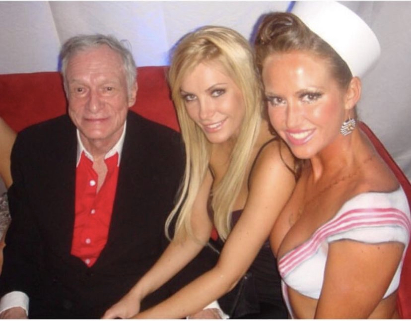 Her work led to her meeting and partying with Hugh Hefner