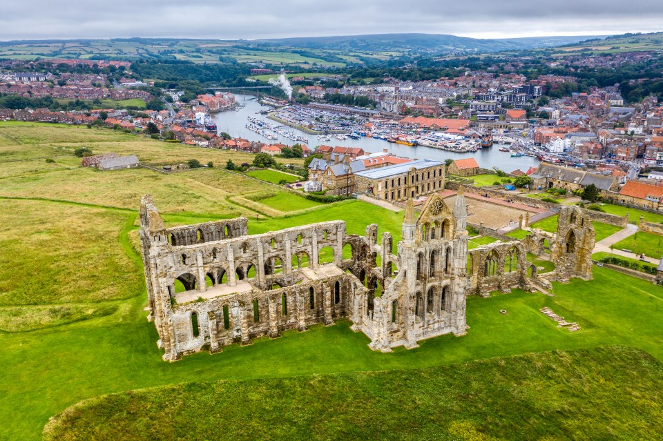 an aerial view of the ruins of wells cathedral