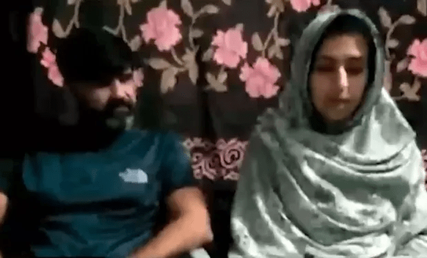 Sara's dad Urfan Sharif appeared in a video statement with his partner Beinash Batool after the pair left the UK