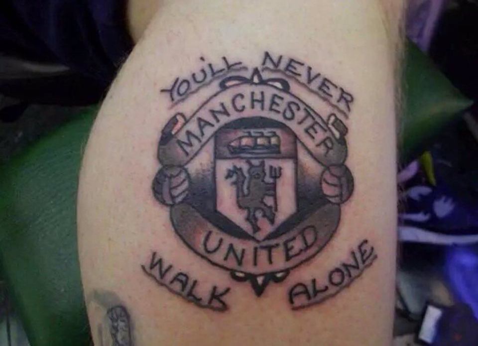 Potentially the only Manchester United and Liverpool tattoo