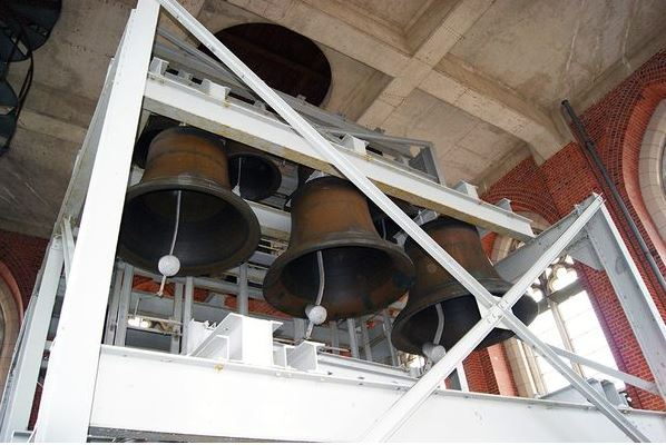 47 bells sit at the very top of the building alongside the tallest carillon in the world