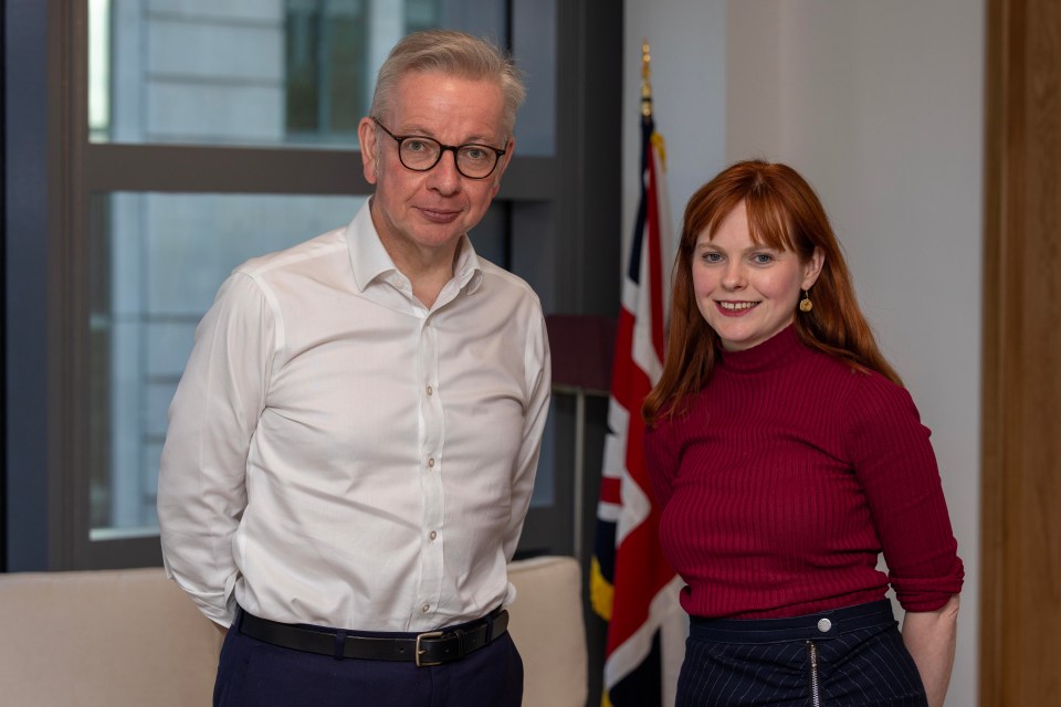 Gove with The Sun on Sunday’s Political Editor Kate Ferguson