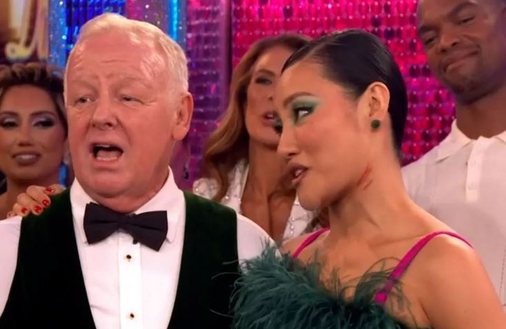 Les Dennis and partner Nancy Xu could be in trouble on Saturday night