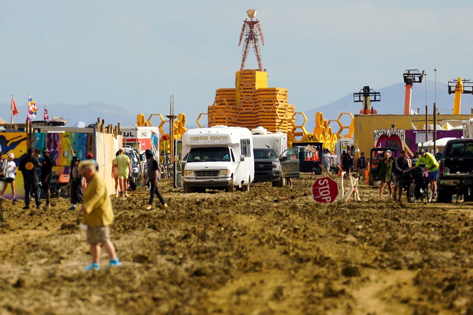 The floods left 70,000 revellers stranded