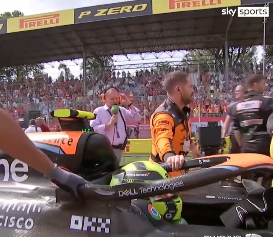 Martin Brundle and Lando Norris had a tech nightmare as Sky Sports tried a new way of speaking to drivers