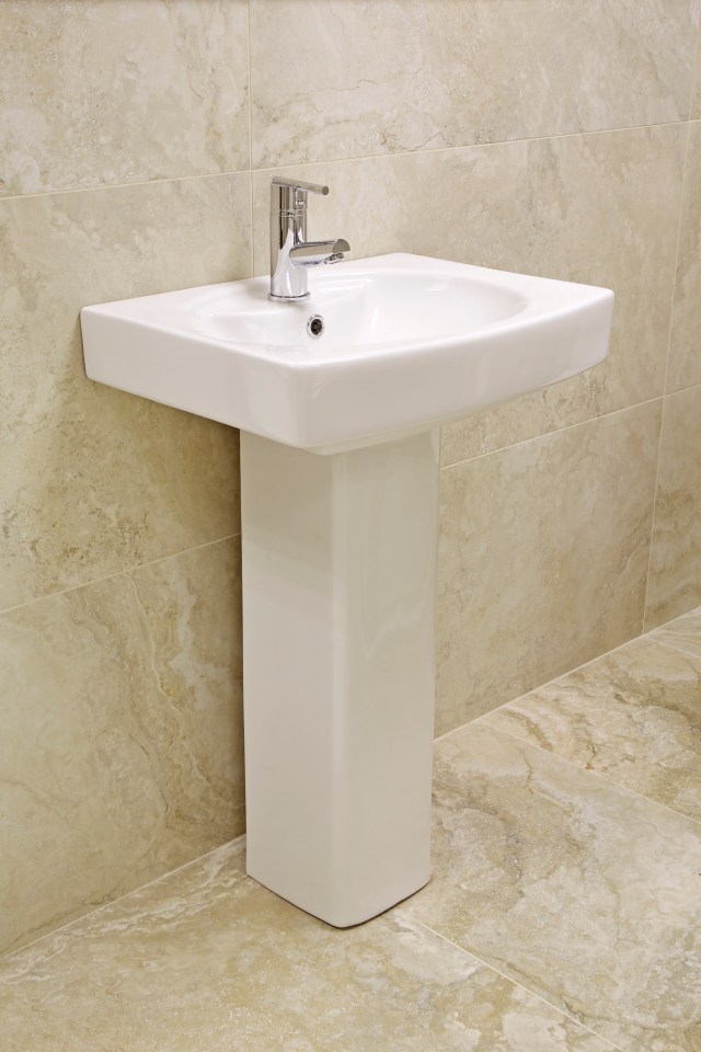 Rikki explained that pedestal sinks are often difficult to clean, leading to dust build up