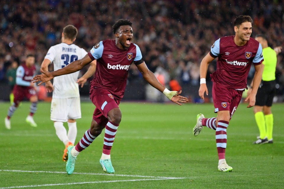 Mohammed Kudus' first goal helped West Ham record a Europa League turnaround