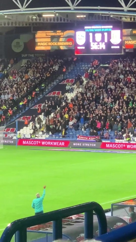 Neil Warnock was chanted at by Stoke City fans during his last game as Huddersfield manager